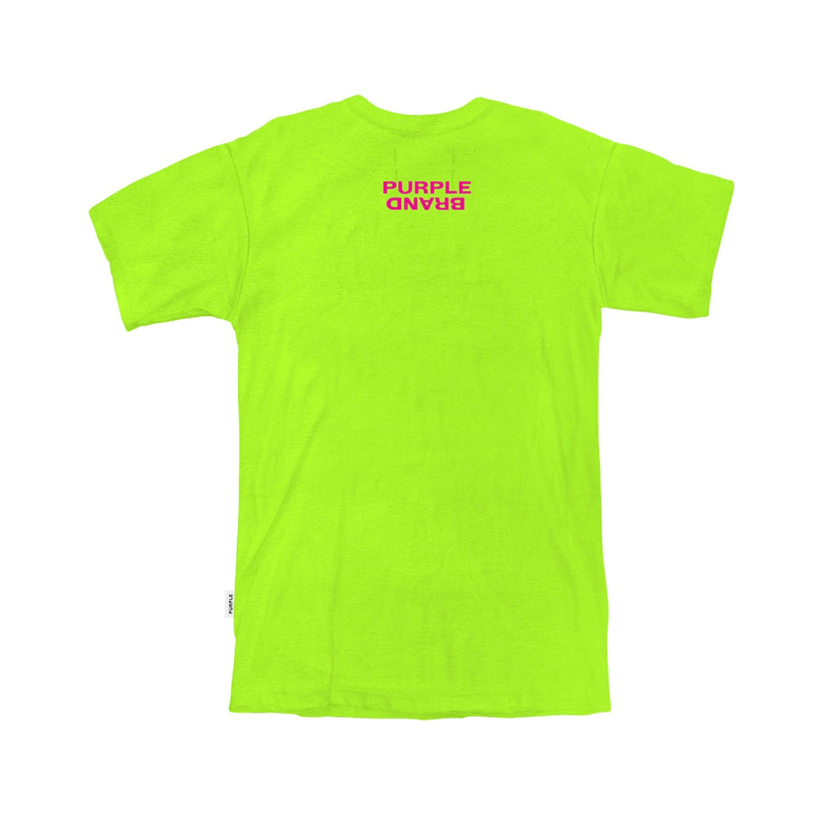 Purple Brand Strukturiertes T-Shirt in Lime (kurzärmlig)
