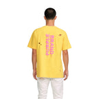 Purple Brand Textured Shattered Yellow T-Shirt mit kurzem Arm