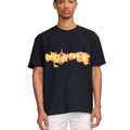 Purple Brand Strukturiertes Flame T-Shirt mit kurzem Arm