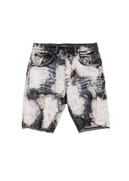 Purple Brand Black Bleached Out Splatter Shorts