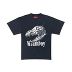 Wrathboy Wolf Skull Vintage Black Tee