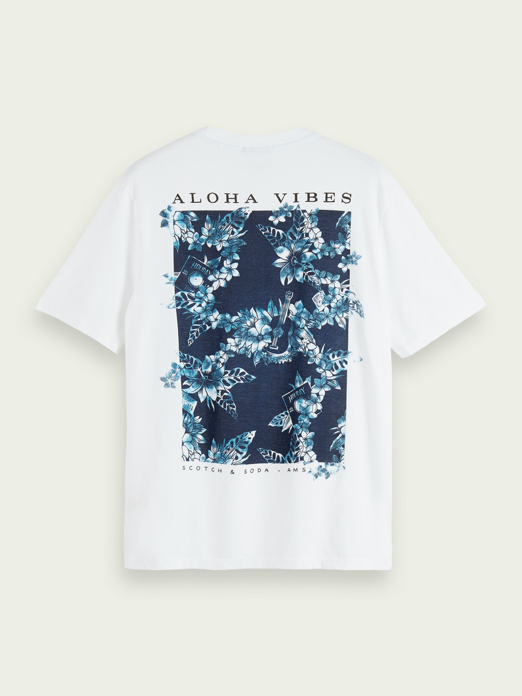 Scotch&Soda Organic Graphic Tee In White (166652)