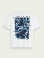 Scotch&Soda Organic Graphic Tee In White (166652)