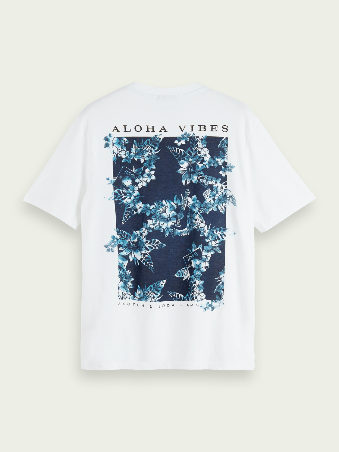 Scotch&Soda Organic Graphic Tee In White (166652)