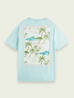 Scotch&Soda Organic Graphic Tee In Seafoam (166652)