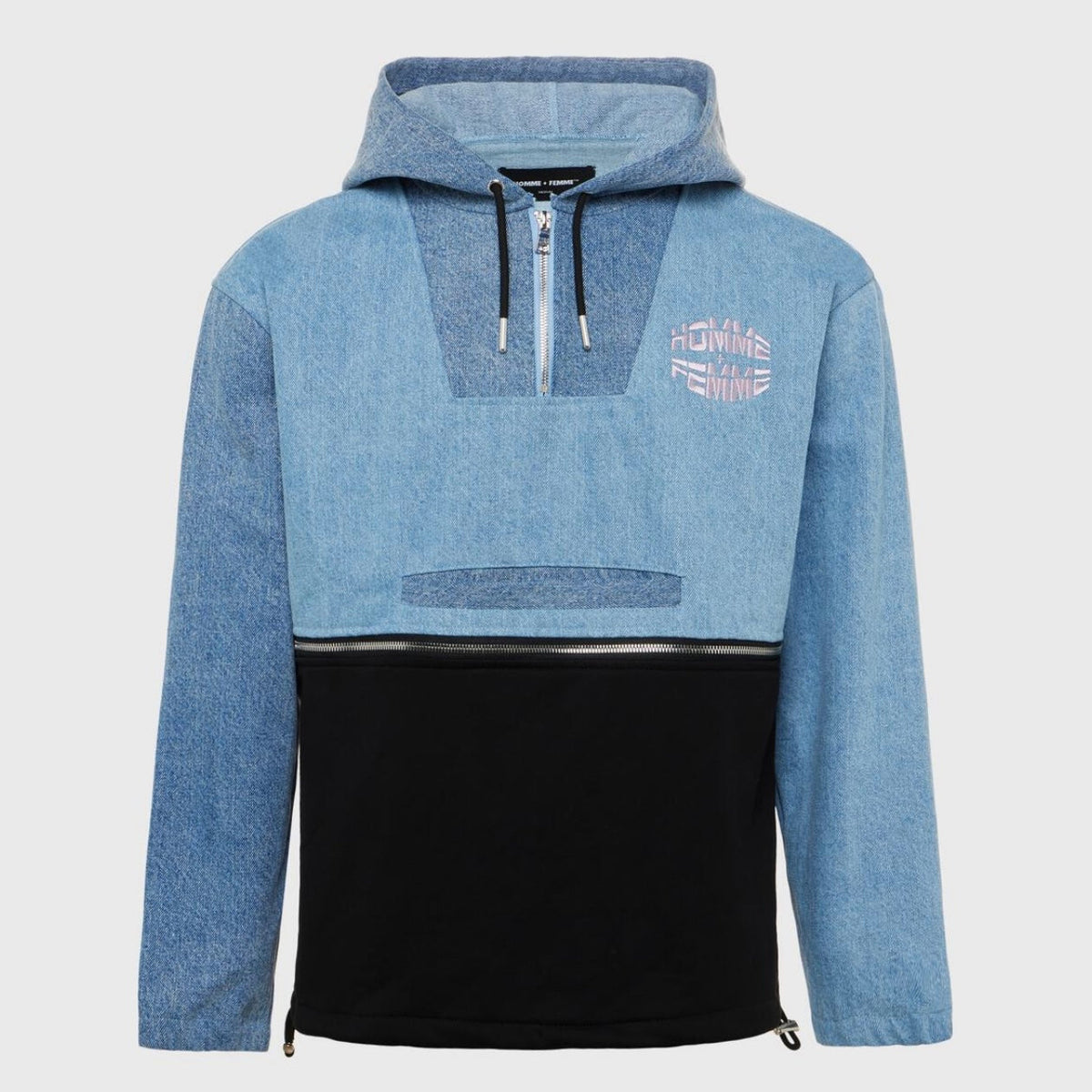 Homme Femme Future blauer Jeanspullover