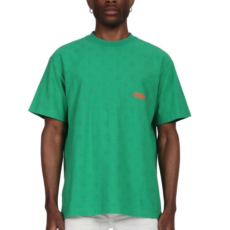 Purple Brand Monogram T-Shirt in Grün (kurzarm)