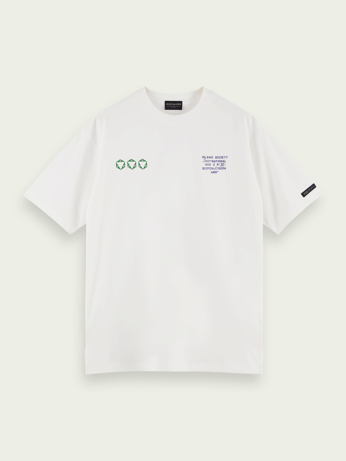 Scotch & Soda Logo-Grafik-T-Shirt (Weiß)