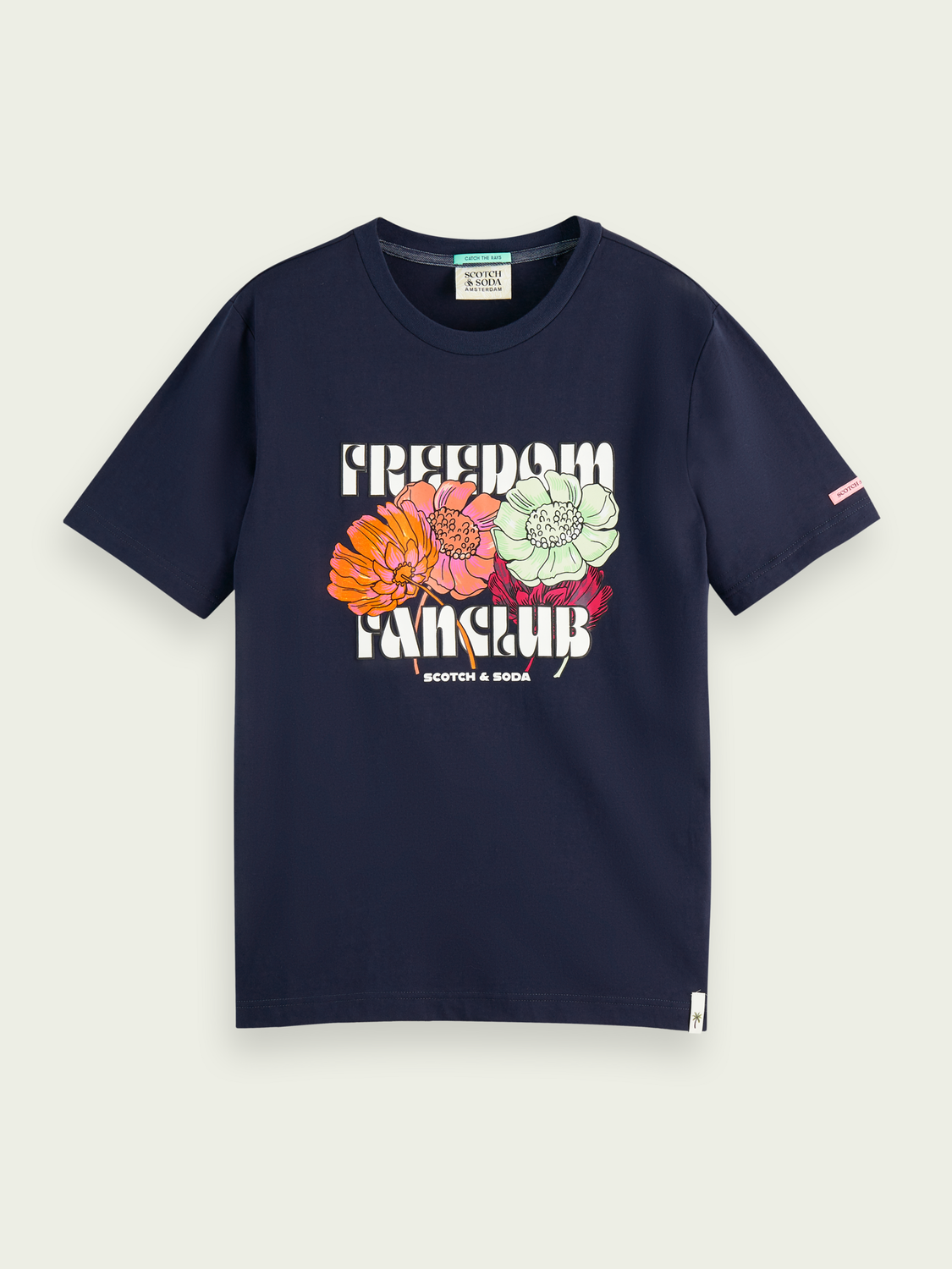 Scotch & Soda T-Shirt mit Logo-Grafik in Marineblau (166049)