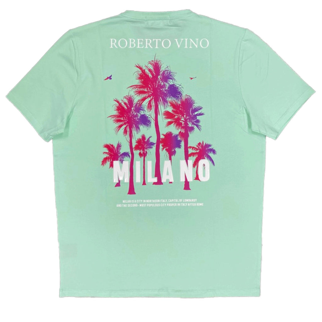 Roberto Vino Tech Milano Palm T-Shirt (Minze)