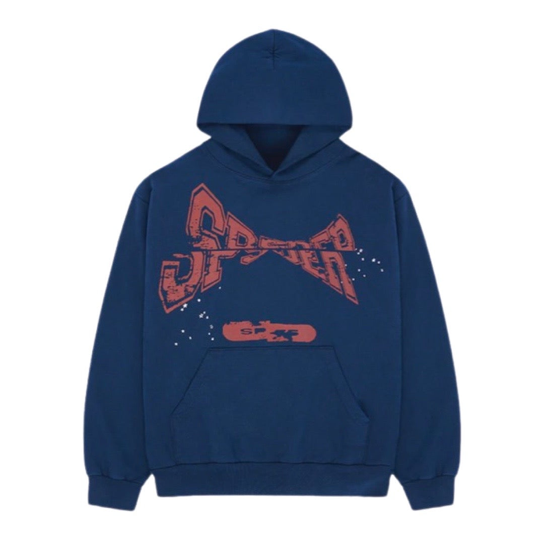 Spider Worldwide Navy Logo-Kapuzenpullover