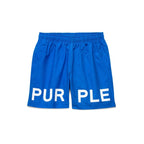 Purple Brand Nylon All Round Water Print Blue Short