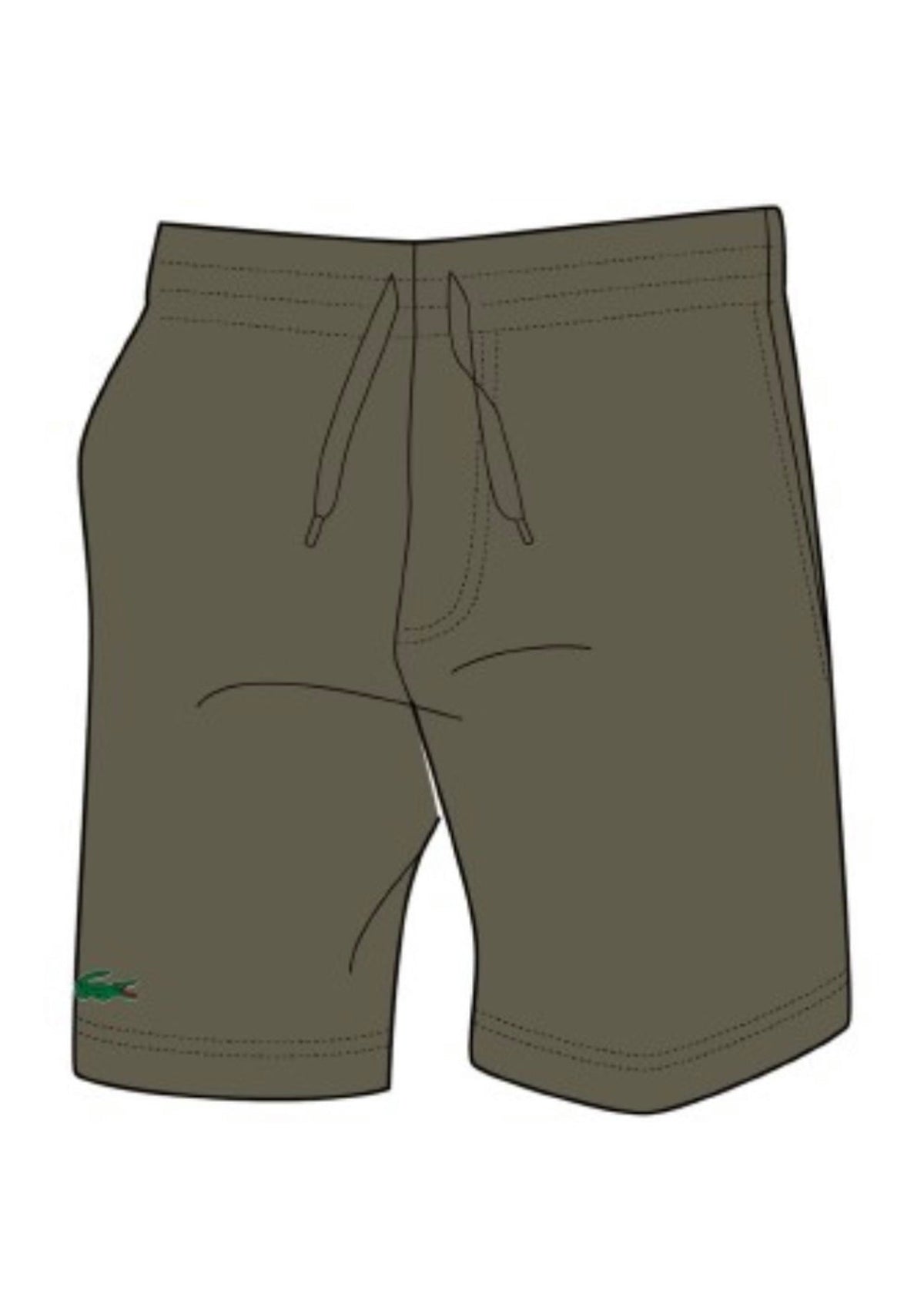 Lacoste Fleece-Shorts in Khakigrün