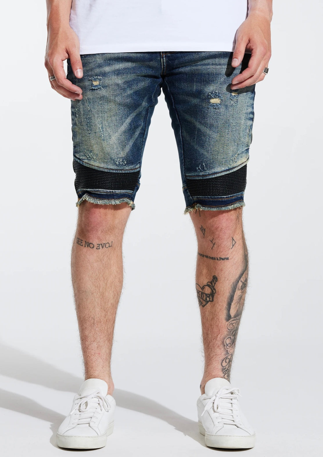 Embellish NYC Sunny Biker Indigo Shorts (104)
