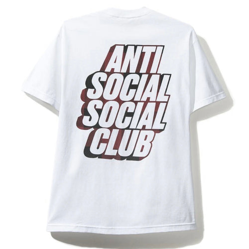 Anti Social Social Club Blockiertes Flanell-T-Shirt (Weiß/Rot)
