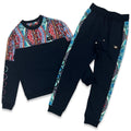 Coogi Blau/Roter Pullover-Jogginganzug