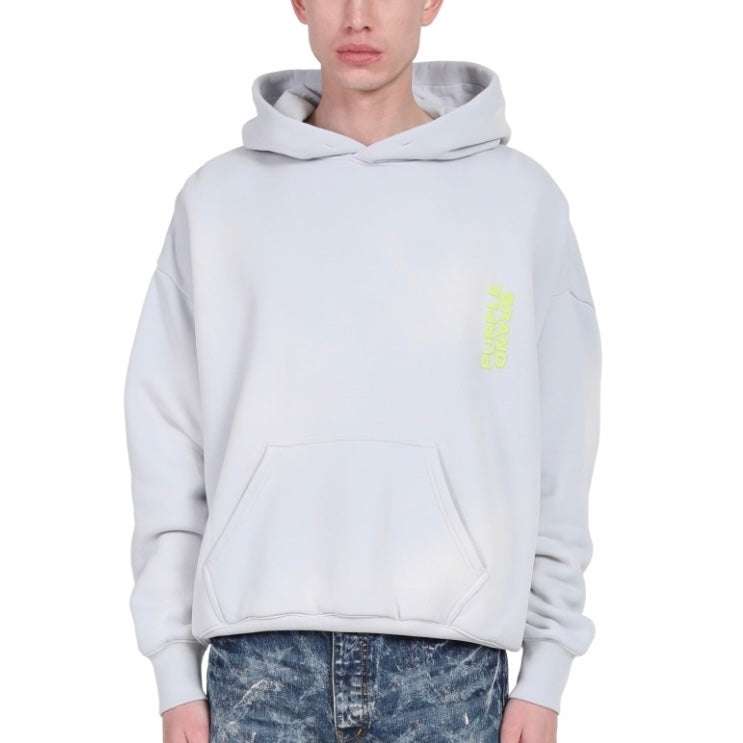 Purple Brand French Terry Kapuzenpullover in Gray Dawn