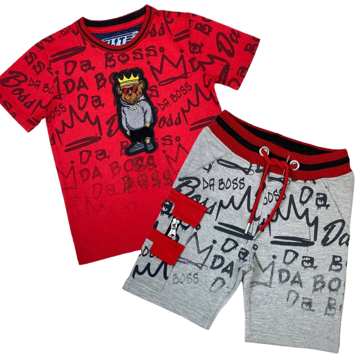 Elite Kids Da Boss rotes Set (kurz)