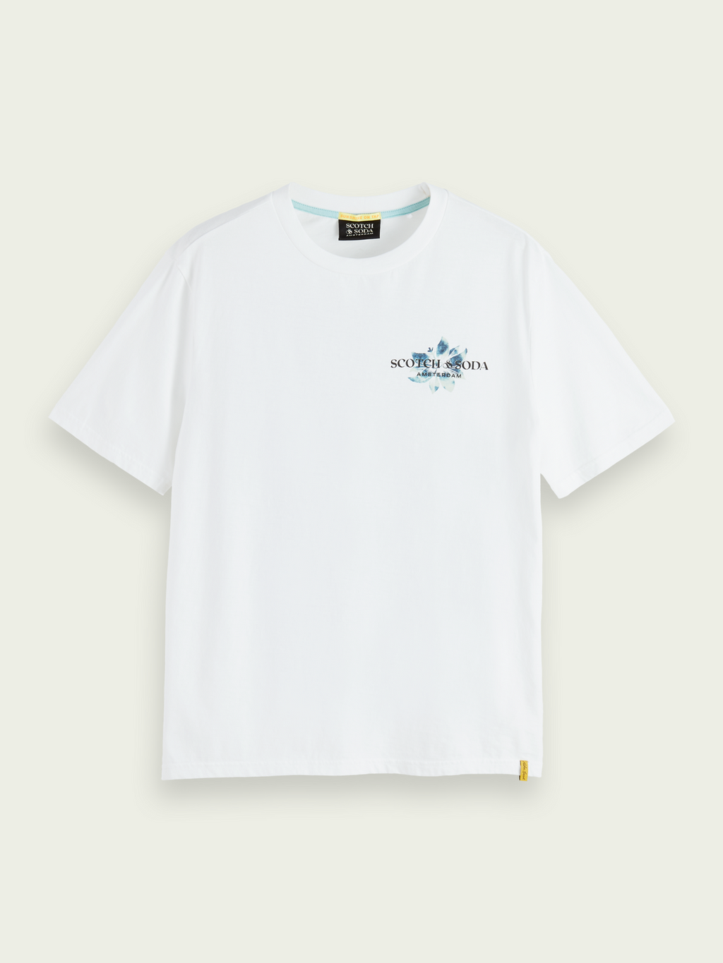 Scotch&Soda Organic Graphic Tee In White (166652)