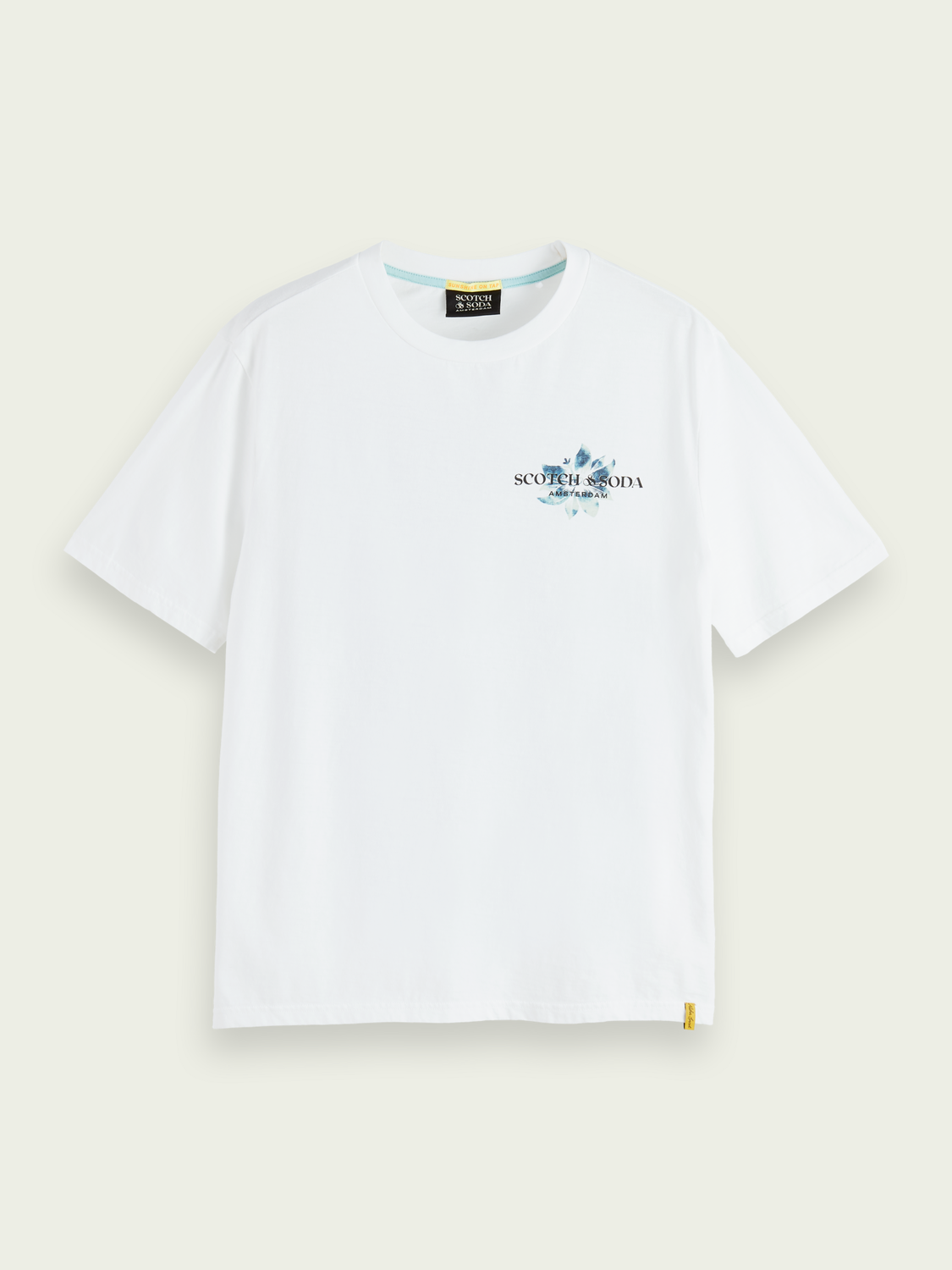 Scotch&Soda Organic Graphic Tee In White (166652)