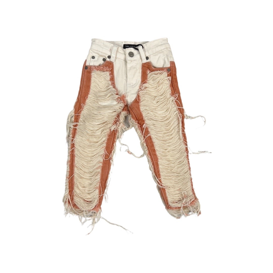 Kinder Valabasas Ravaged Off White Jeans