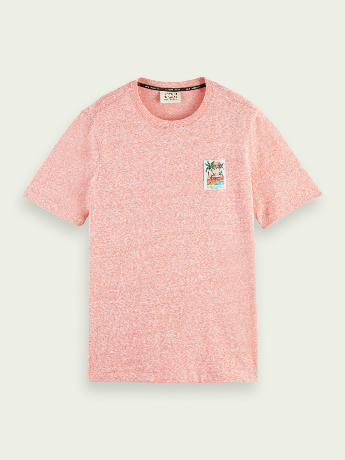 Scotch & Soda Melange-T-Shirt in Vulcano (166653)