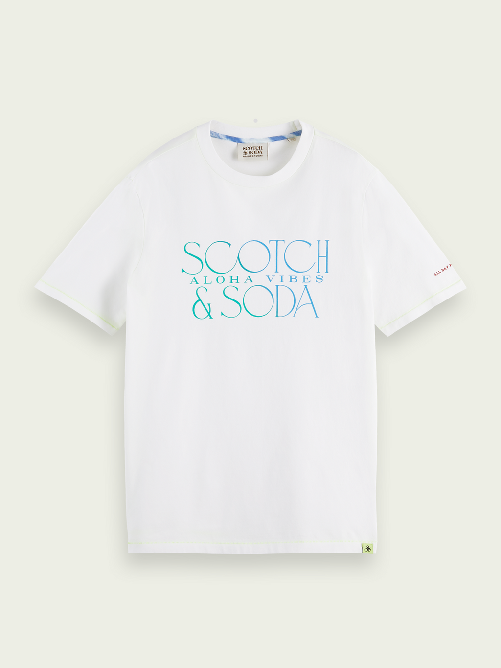 Scotch&Soda Logo Graphic Tee In White (166062)