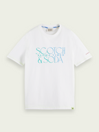 Scotch&Soda Logo Graphic Tee In White (166062)
