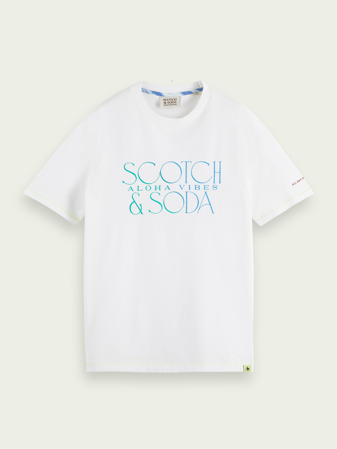 Scotch&Soda Logo Graphic Tee In White (166062)
