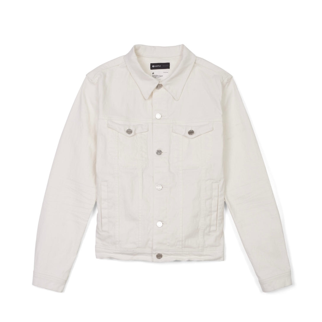 Purple Brand Monogram White Film Jeansjacke