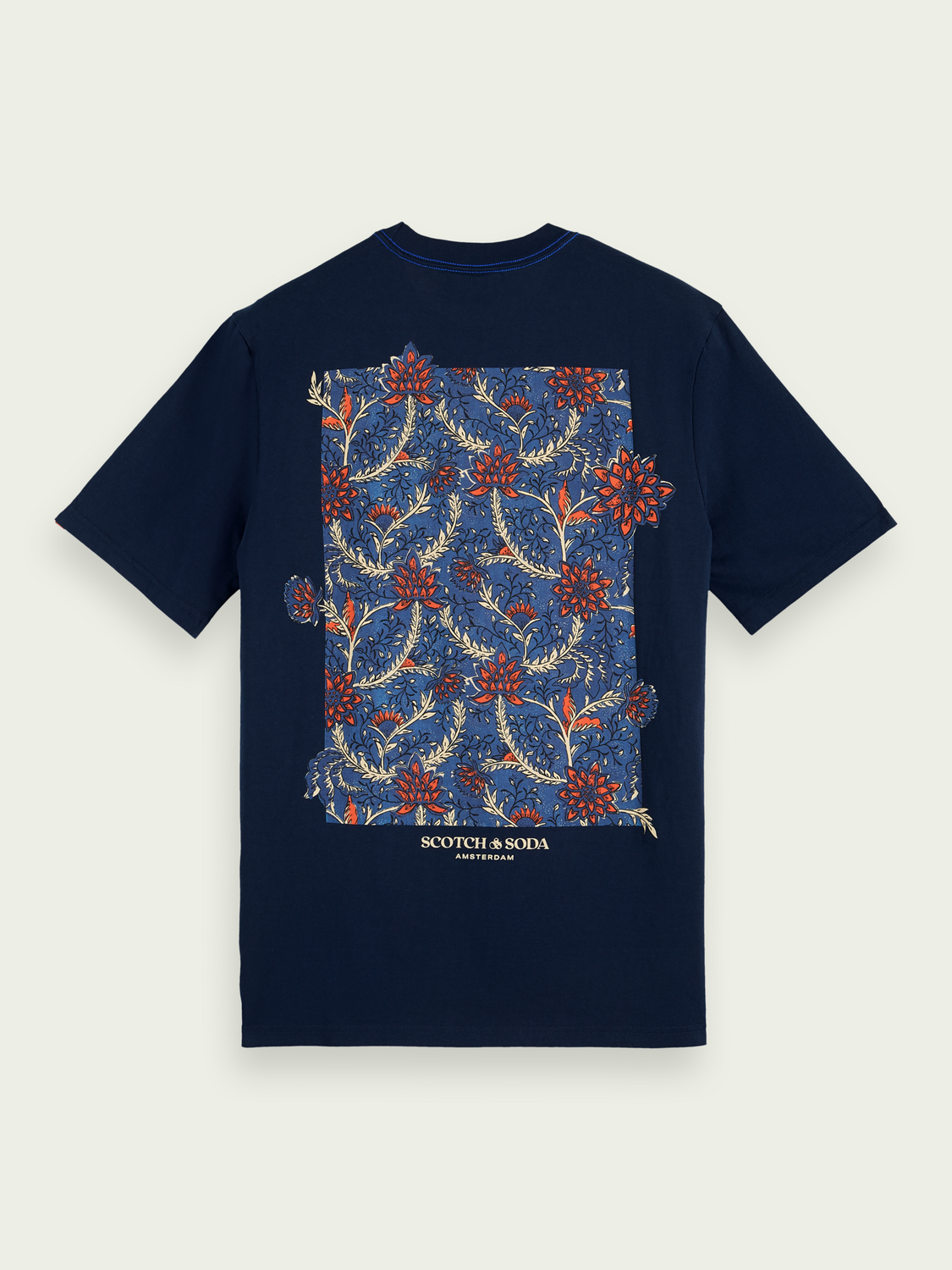 Scotch & Soda Graphic Artwork Tee In Navy (167340)