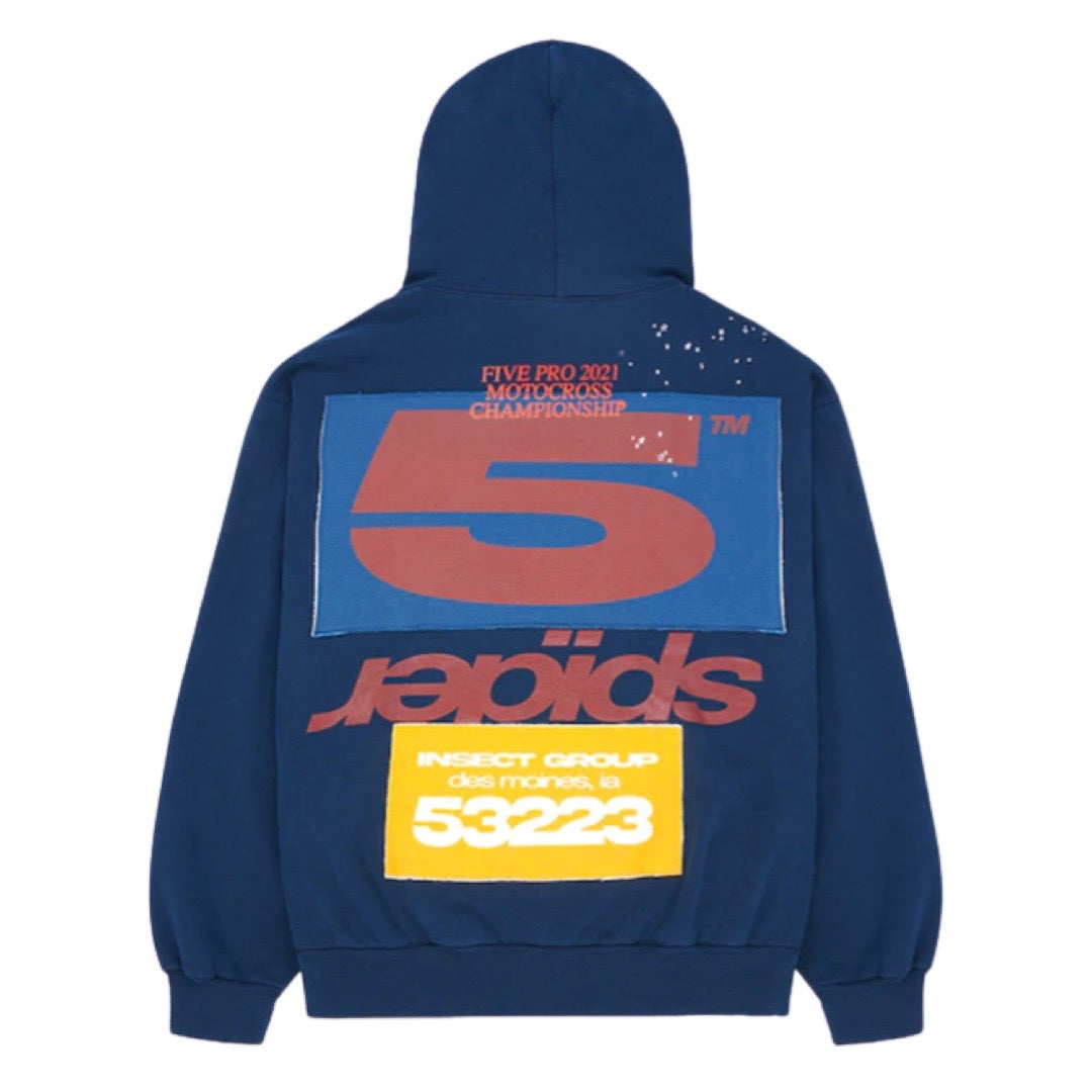 Spider Worldwide Navy Logo-Kapuzenpullover