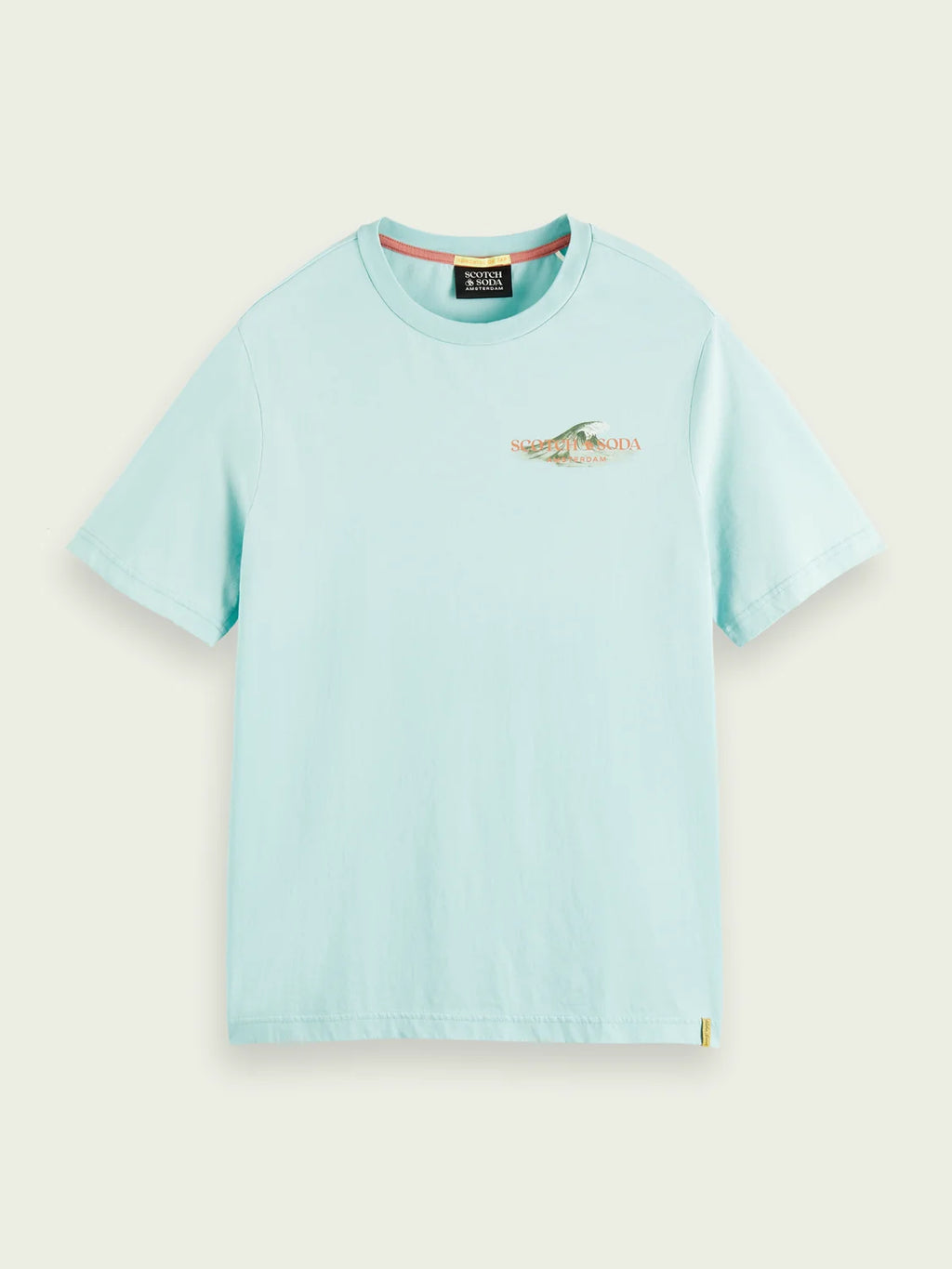 Scotch&Soda Organic Graphic Tee In Seafoam (166652)