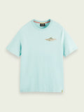 Scotch&Soda Organic Graphic Tee In Seafoam (166652)