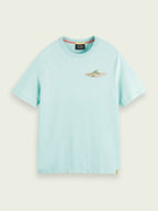 Scotch&Soda Organic Graphic Tee In Seafoam (166652)