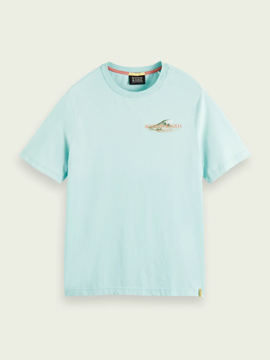 Scotch & Soda Bio-T-Shirt mit Grafik-Print in Meerschaumgrün (166652)