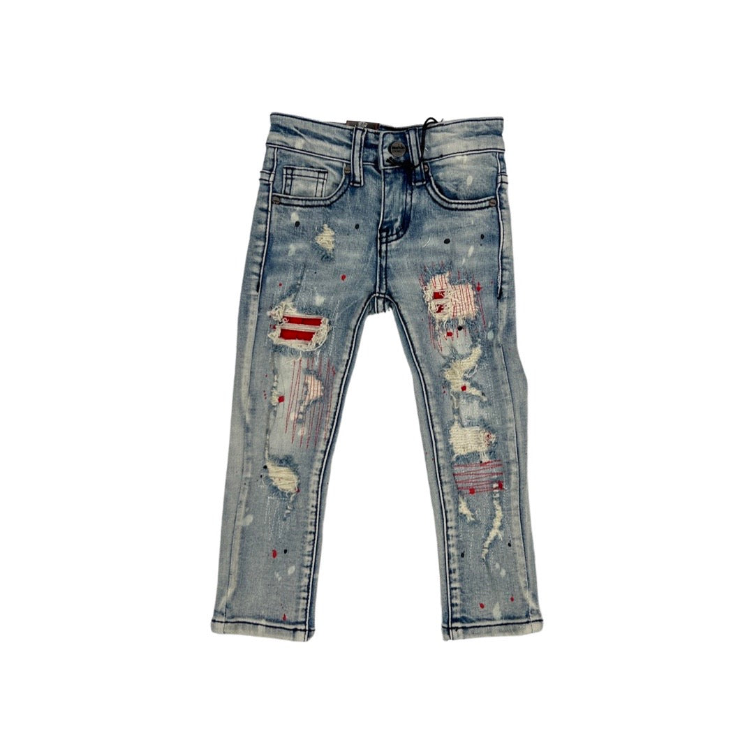 Kids Denimicity Flicken-Jeans (Rot)