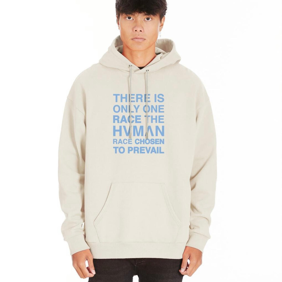 Hvman Cream Pullover-Hoodie
