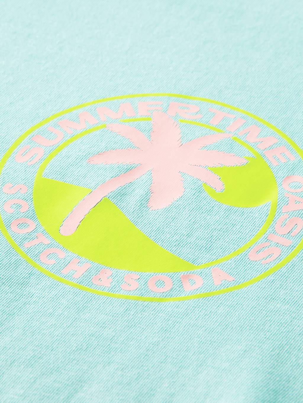 Scotch&Soda Graphic Jersey Tee In Seafoam (166062)