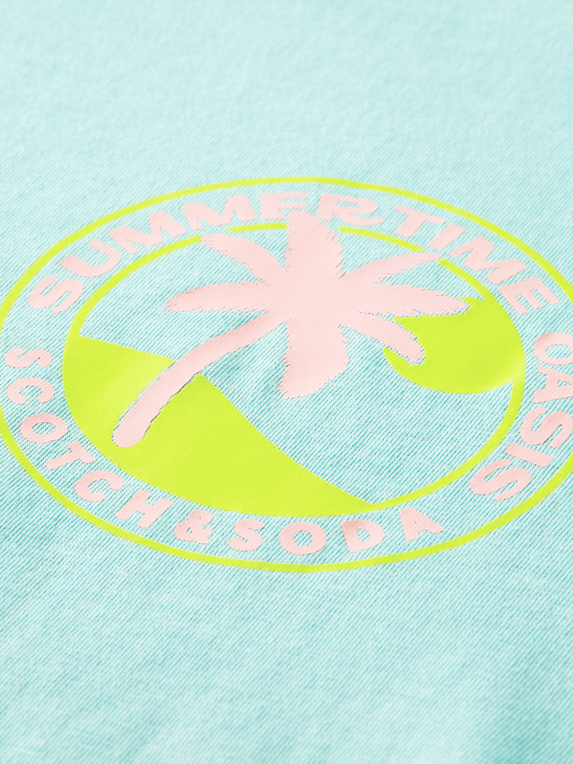 Scotch&Soda Graphic Jersey Tee In Seafoam (166062)
