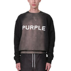 Purple Brand French-Terry-Sweater mit Bleicheffekt