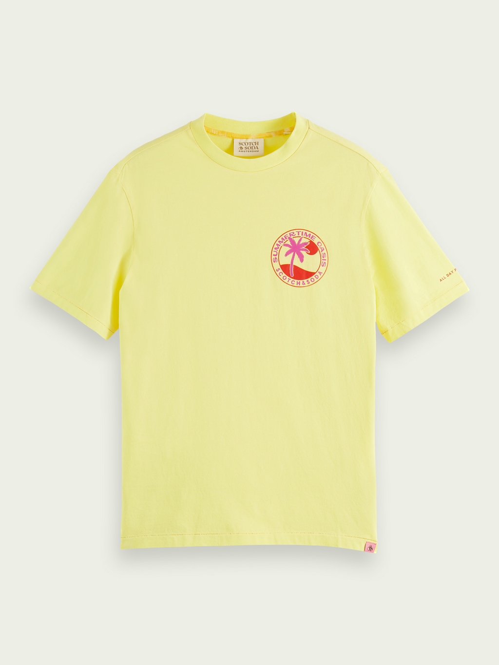 Scotch&Soda Graphic Jersey Tee In Lemonade (166062)
