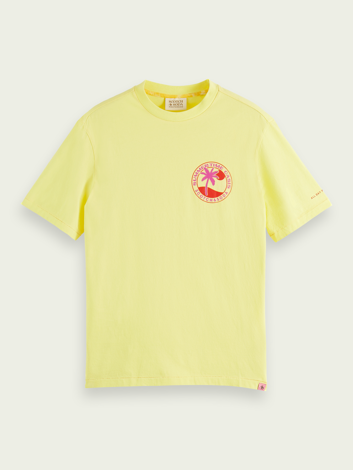 Scotch&Soda Graphic Jersey Tee In Lemonade (166062)
