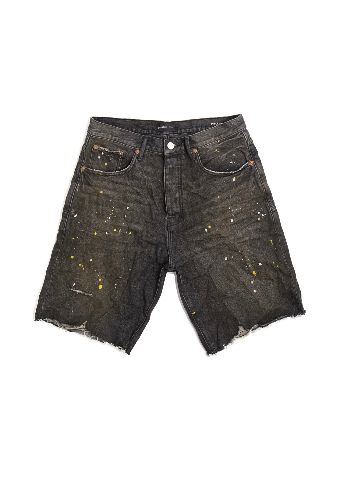 Purple Brand Dirty Tinted Black Vintage Shorts