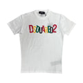 Dsquared2 Tailliertes T-Shirt mit Crowded-Logo (Weiß)