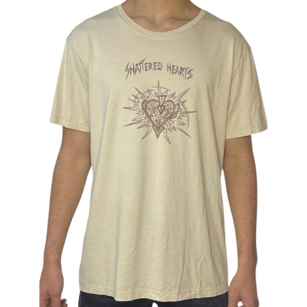 Shattered Hearts Ace Beige Tee