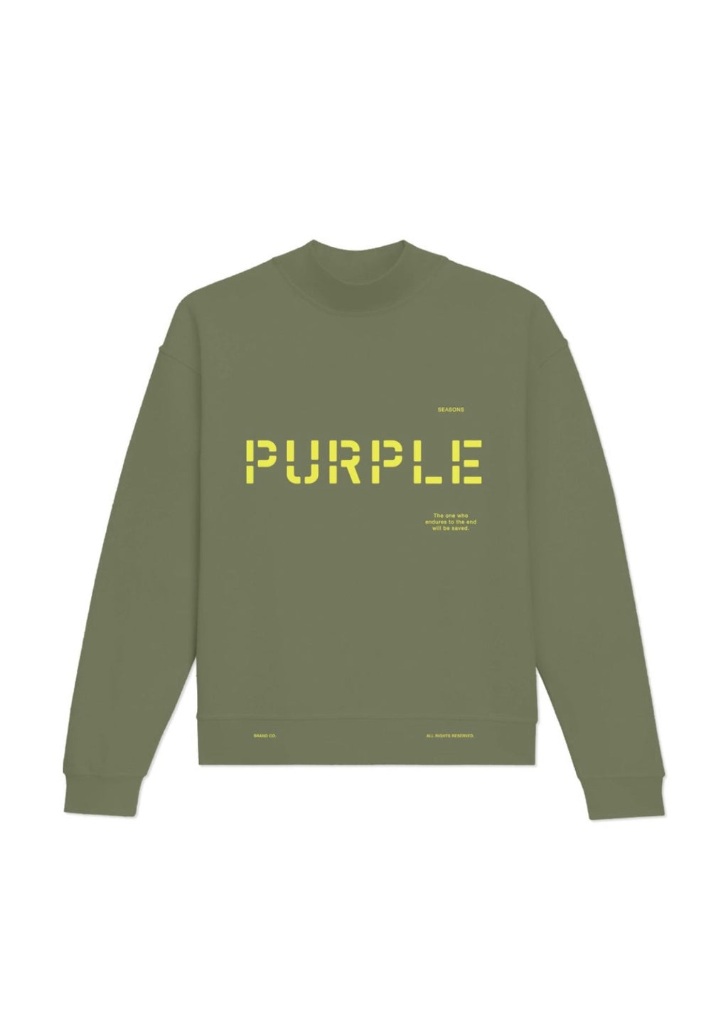Purple Brand Military Stencil Logo Langarmshirt