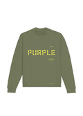 Purple Brand Military Stencil Logo Langarmshirt