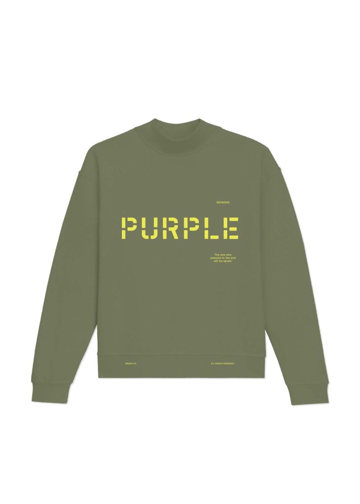 Purple Brand Military Stencil Logo Langarmshirt