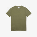 Lacoste V-Ausschnitt T-Shirt aus Pima-Baumwolle in Khakigrün